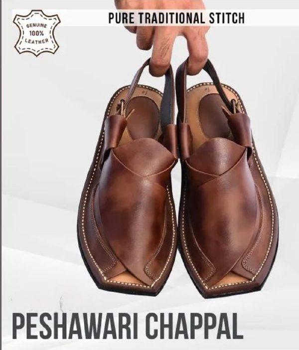 Handmade Unique Design Peshawari Leather Chappal