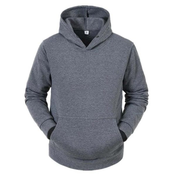 Long Sleeve Solid Color Regular Fit Men Sweatshirt / Hoodie