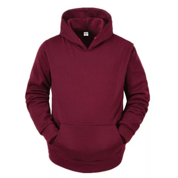 Long Sleeve Solid Color Regular Fit Men Sweatshirt / Hoodie