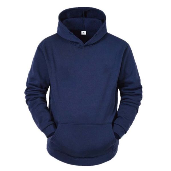 Long Sleeve Solid Color Regular Fit Men Sweatshirt / Hoodie